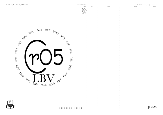 Glasses placemat and tasting-notes