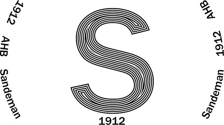 Glasses placemat: Sandeman 1912