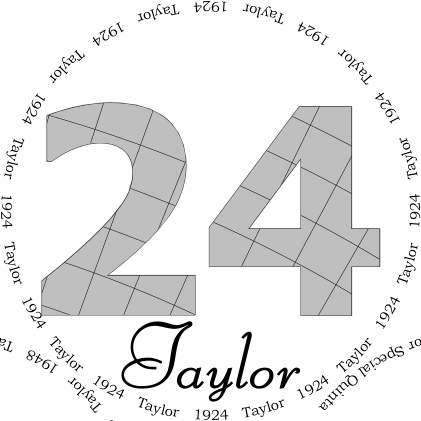 Glasses placemat: Taylor 1924