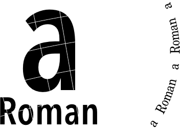 Glasses placemat: Roman ‘a’