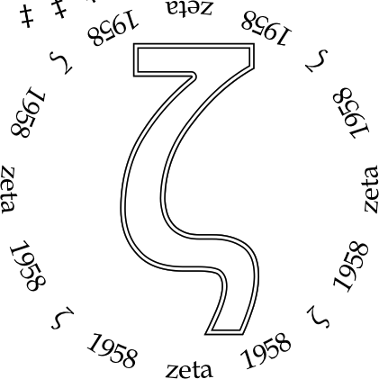 Glasses placemat: ζ = zeta