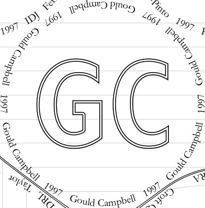 Glasses placemat: Gould Campbell 1997