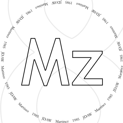 Glasses placemat: Martinez 1985