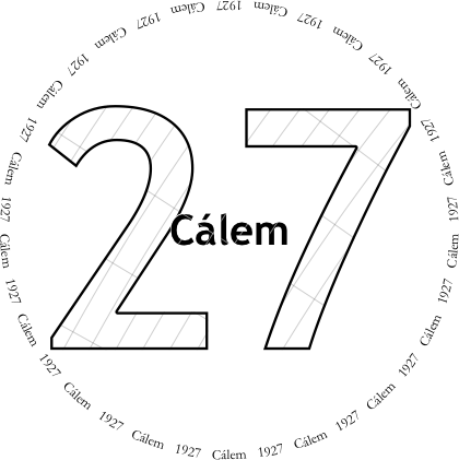 Glasses placemat: Cálem 1927