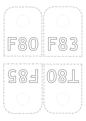 Neck tags placemat