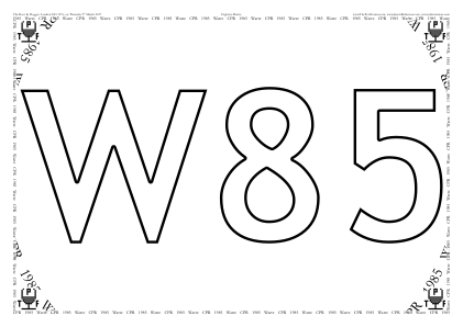 Pre-pour placemat: Warre 1985