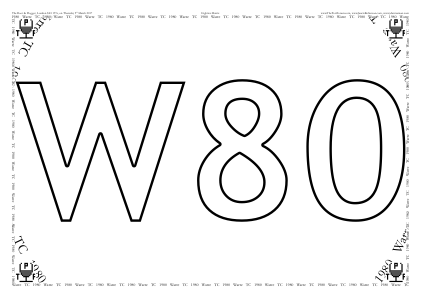 Pre-pour placemat: Warre 1980