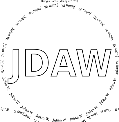 Glasses placemat: JDAW
