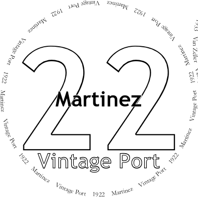Glasses placemat: Martinez 1922