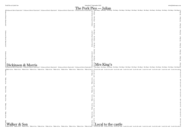 Pies placemat