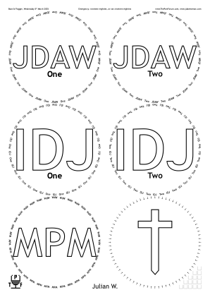 Glasses placemat