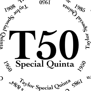 Glasses placemat: Taylor Special Quinta 1950