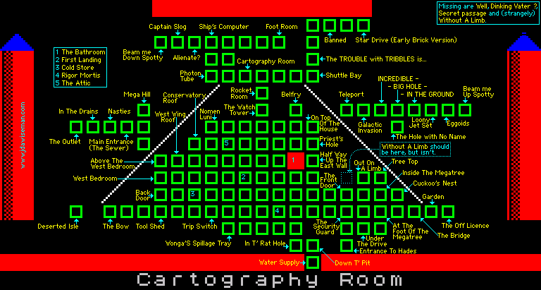 Cartography Room, completed and annotated