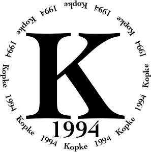 Glasses placemat: Kopke 1994