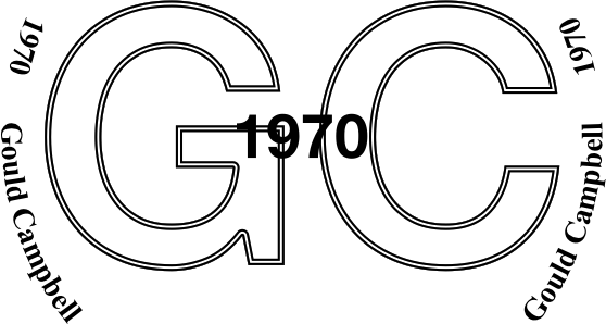 Glasses placemat: Gould Campbell 1970