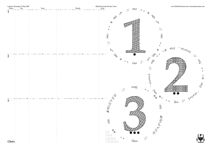 Glasses placemat: left-hander
