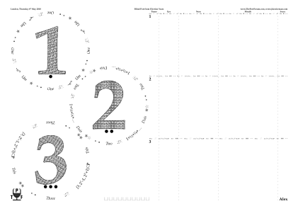 Glasses placemat: right-hander