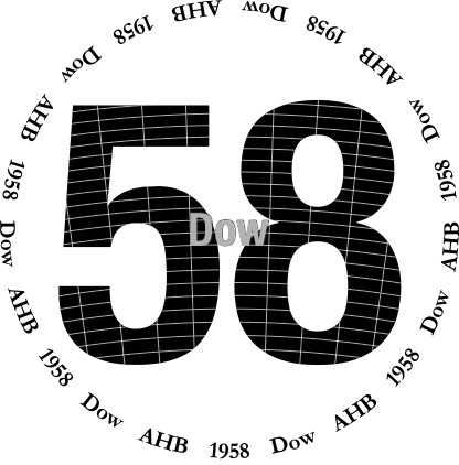 Glasses placemat: Dow 1958