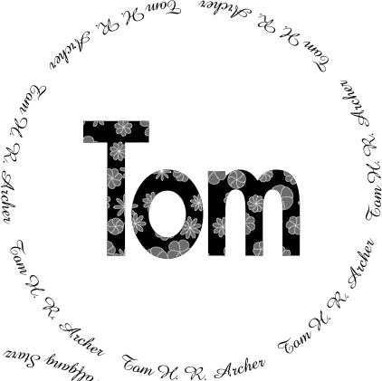 Glasses placemat: Tom