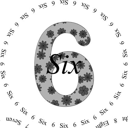 Glasses placemat: Six 6