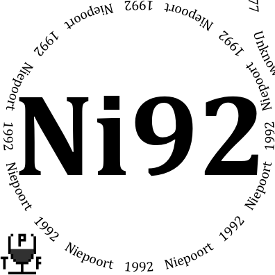 Glasses placemat: Niepoort 1992